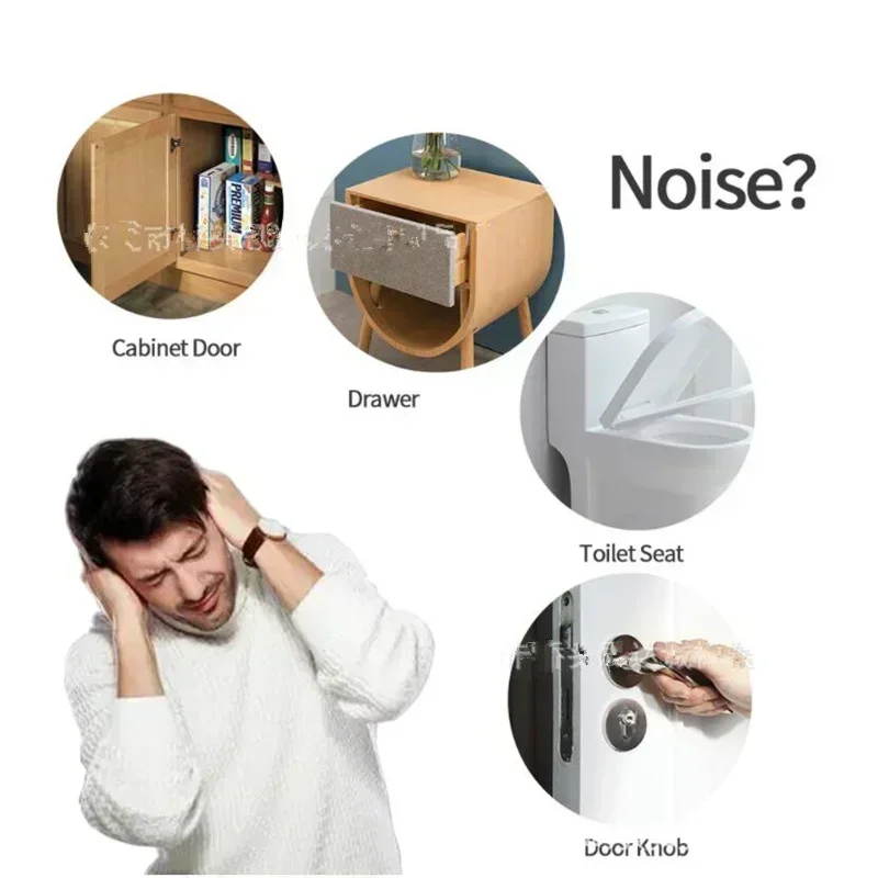 Palang Pintu Transparan Mini Silikon 100/200/300 Buah Meja Penyangga Senyap Anti-tabrakan, Kursi, Bantalan Pelindung Furnitur Kabinet