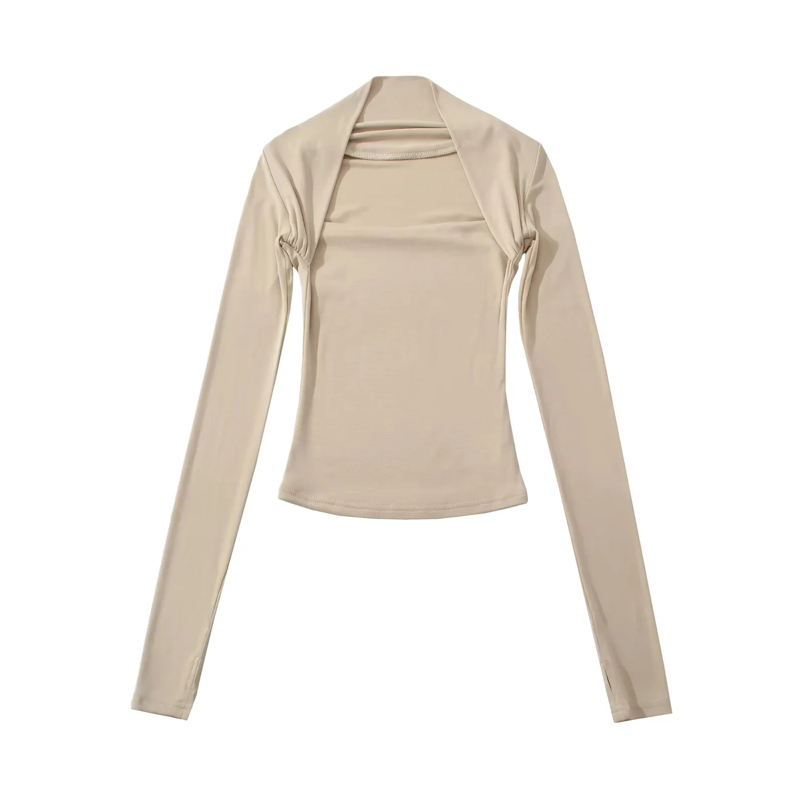 Sexy Slim Fit Long Sve Base irt Women's Inner Wear T-irt Pure Desire Trendy European Sle Autumn Faion 2025