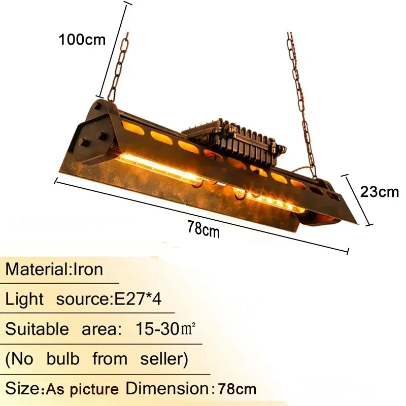 Industrial Style Chandelier Retro Restaurant Bar Coffee Shop American Wrought Iron Art Chandelier люстра потолочная  люстра