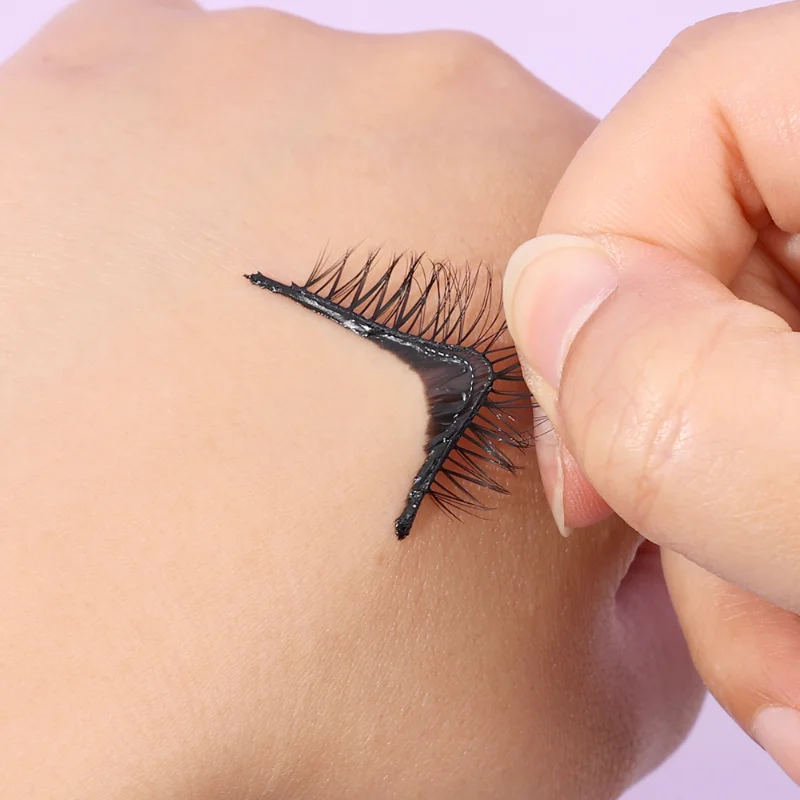 3D Self-กาวขนตาปลอม 1 คู่Reusable Natural MinkกาวติดทนนานEyelash Extensionขนตาปลอมแต่งหน้าเครื่องมือ