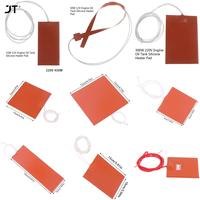 12V 110V 220V Flexible Waterproof Silicon Heater Pad Wire Heater Engine Block Oil Pan Hydraulic Tank Heating Plate Mat 10W-450W