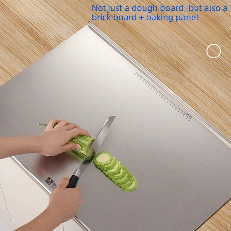 Pure titanium rolling chopping board household titanium alloy oversized dough cutting board with flange chopping board