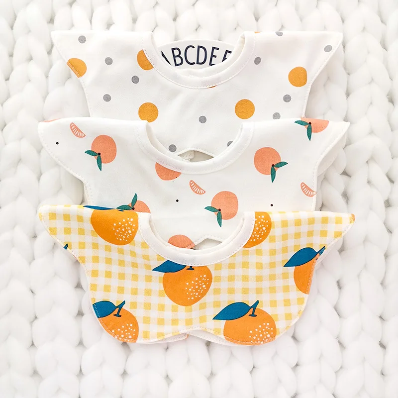 Baby Bibs Baby Feeding Bibs Cotton Petal Infants Print Crepe Saliva Towel Newborn Toddler Soft Burp Cloth Kid Bib