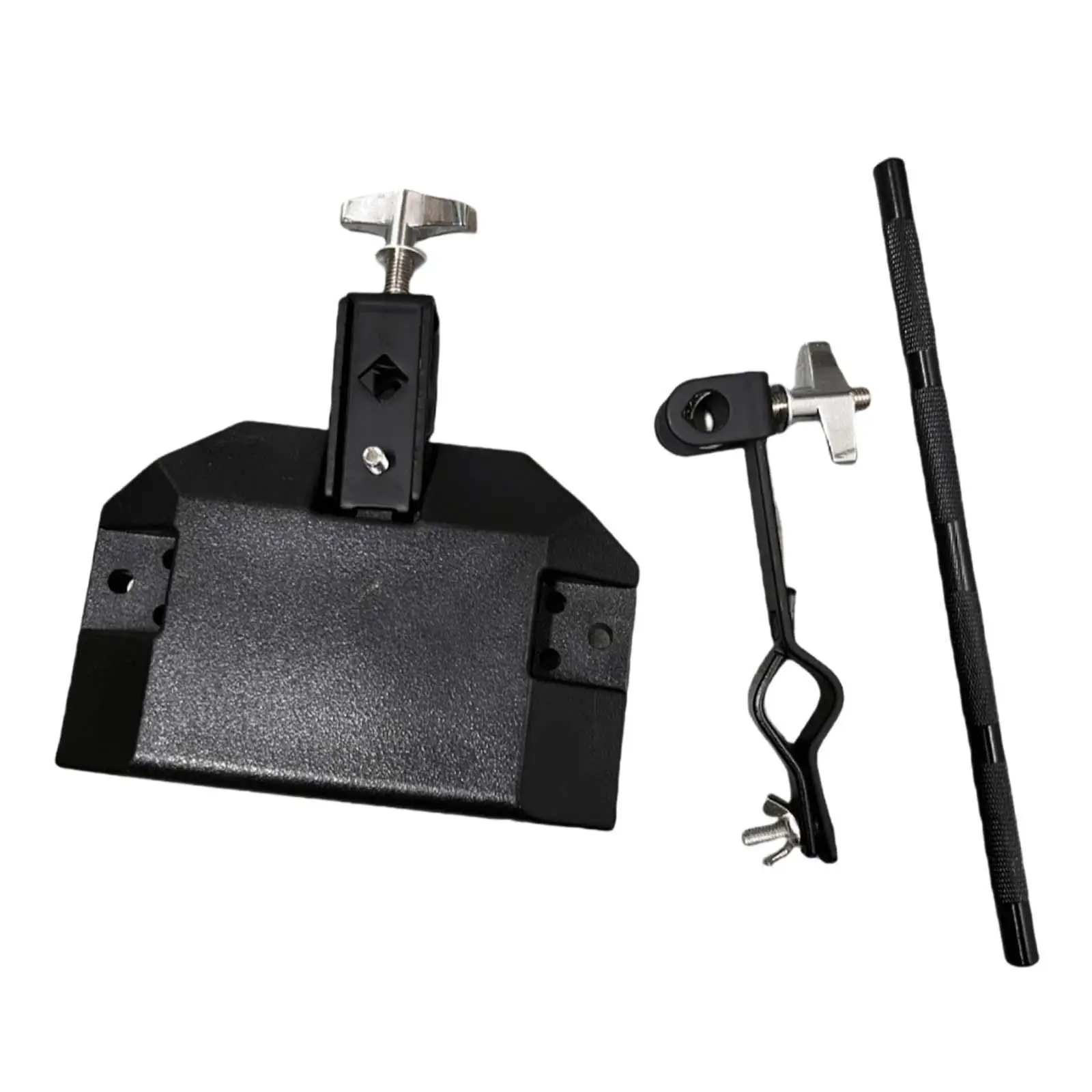 

Cowbell with Mounting Bracket Adjustable Instrument Cowbell Holder Percussion Accessory for Holiday Concert Family Gatherings