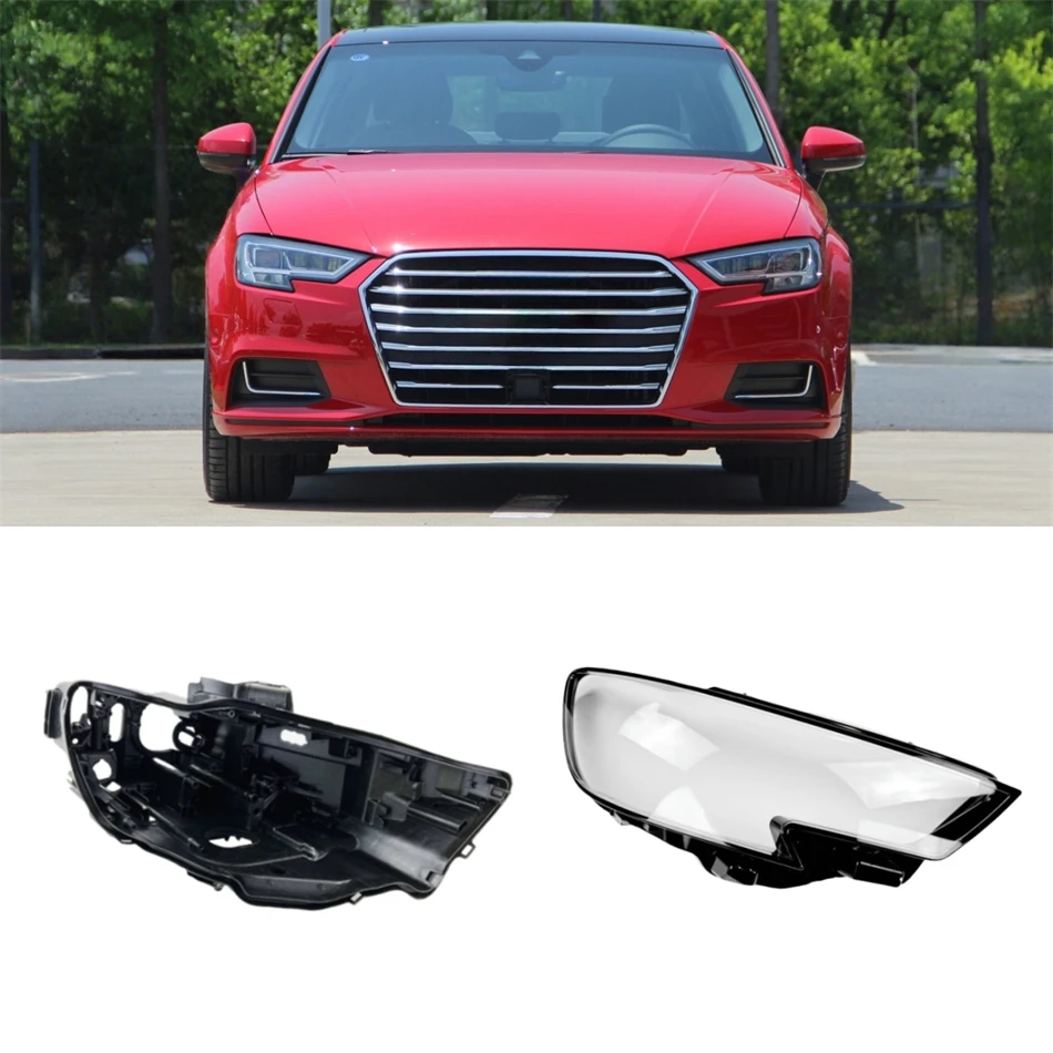 

Для Audi A3 2017 2018 2019 2020 запасные части для автомобиля, фары, лампа, стеклянный кронштейн для фар