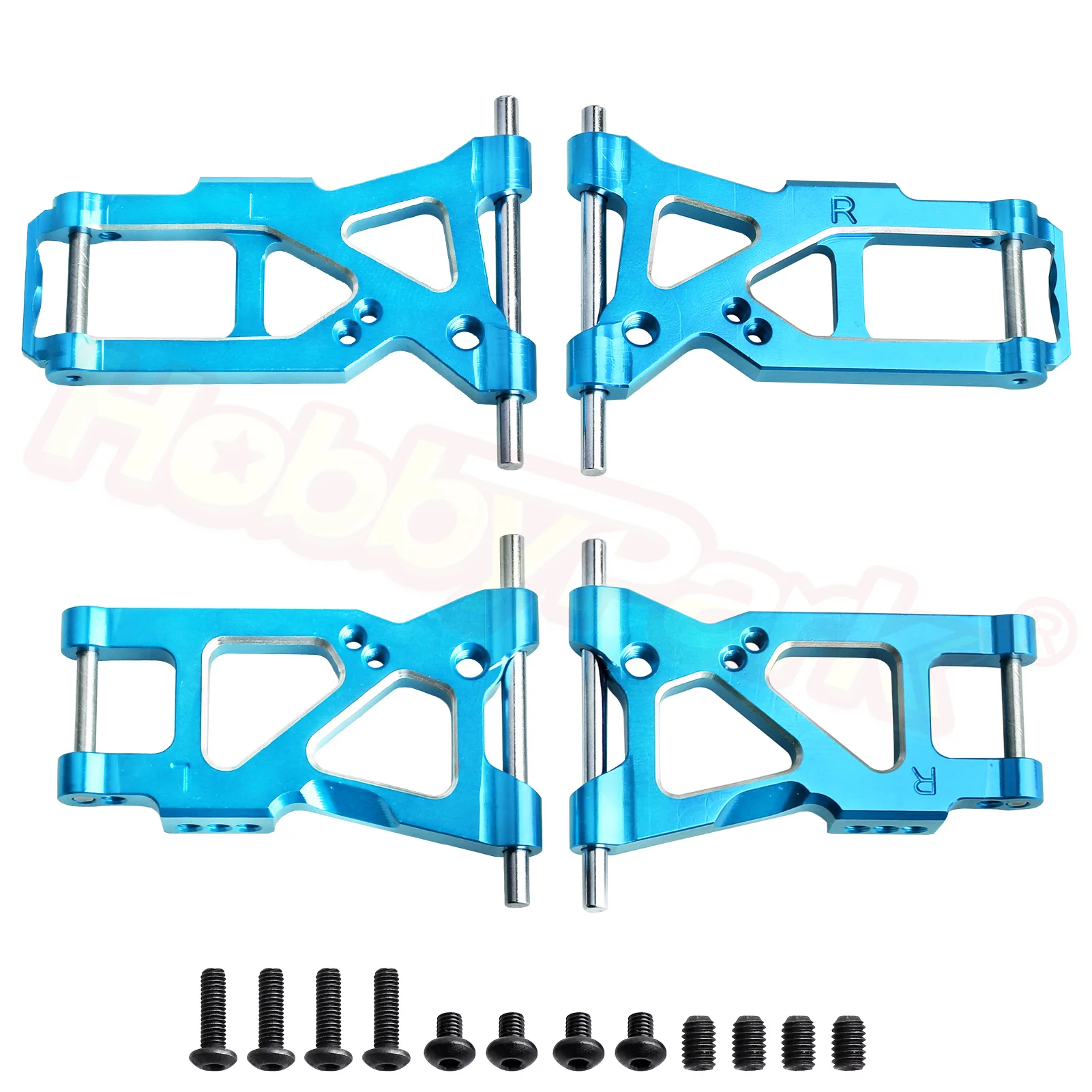 HobbyPark Aluminum Suspension Arms Set Front & Rear for Traxxas 4-Tec 2.0 VXL AWD 1/10 RC Touring Car