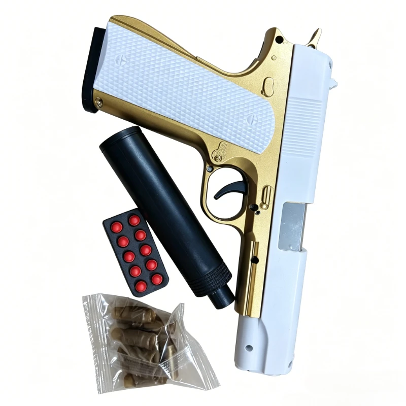 2026 New Gold White Style Soft Bullet Toy for Outdoor Role Play Game