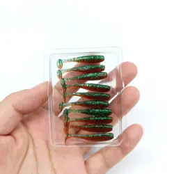 DUODUOYU 100PCS free shipping Micro Soft Fishing Lures 0.35g/35mm T-tail Worm Lure Artificial Bait Jig Wobblers Fishing Tackle