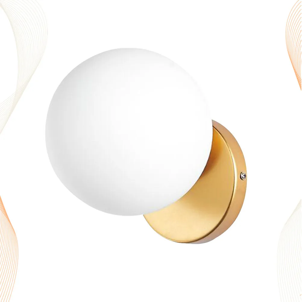 

Wall Lamp Modern Bedside Stylish Round Decorative Golden Corridor Home Lighting Bedroom Living Room Balcony Bedside Wall Light