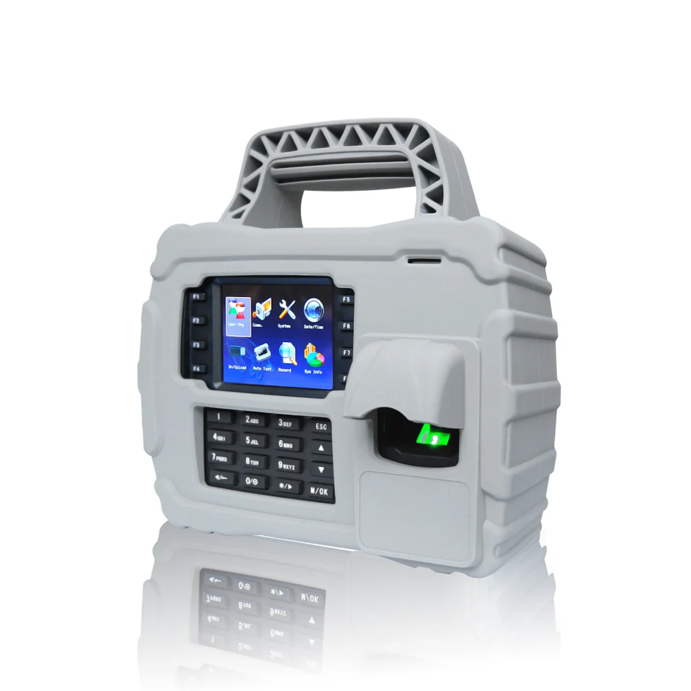 (TFT500P)mobile biometric fingerprint time attendance with super long time li-battery and can show battery icon on screen