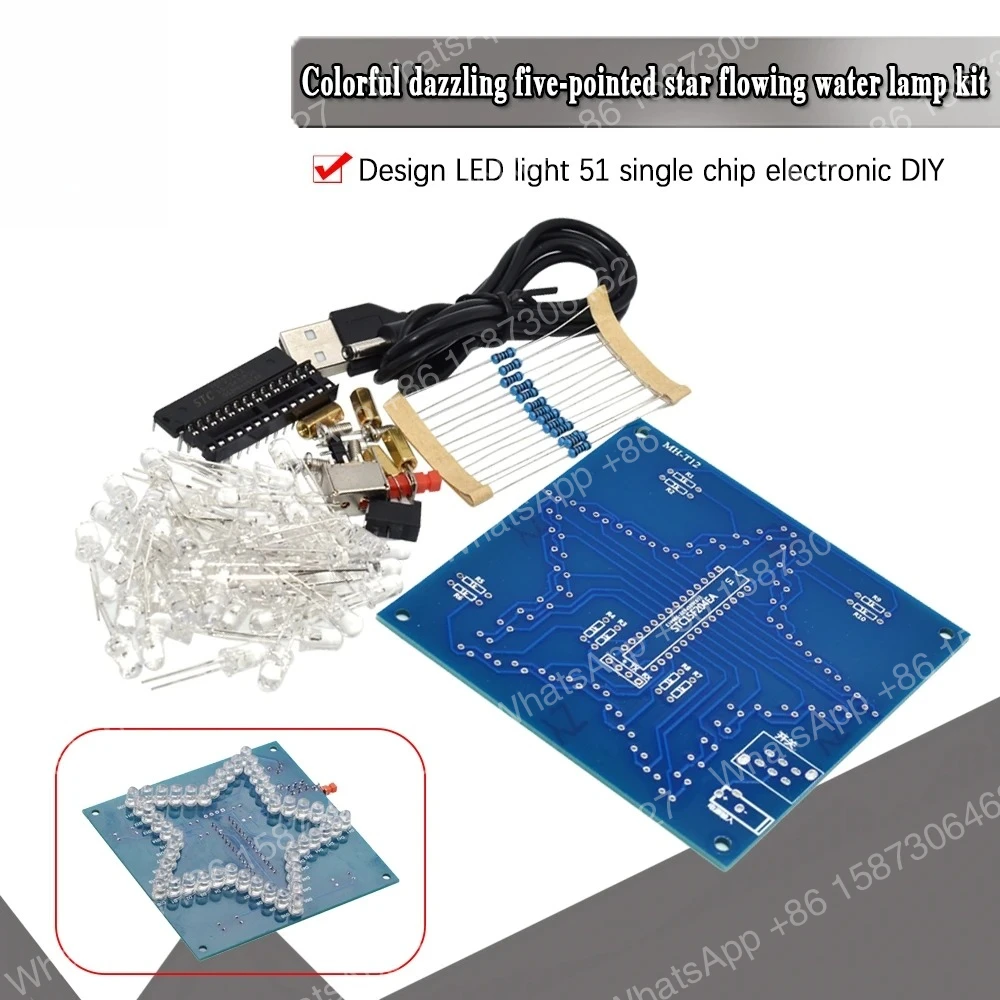 30pcsdiy-電子キット五芒星カラフルなグレア-led-rgb-モジュールウォーターライト-51-シングルチップマイクロコンピュータ-arduino-用