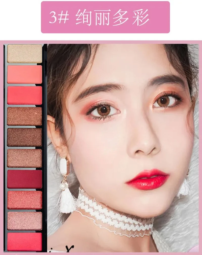 رائجة البيع لوحة ماكياج العين الضوء الطبيعي 10 ألوان عارية ظلال العيون لامع ماتي عينيه مستحضرات التجميل مجموعة مع فرشاة