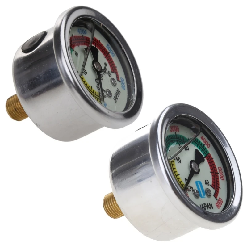 Upgraded High Pressure Liquid/Oil-Filled Dive-Pump Pressure Gauges 45MM 40MPA