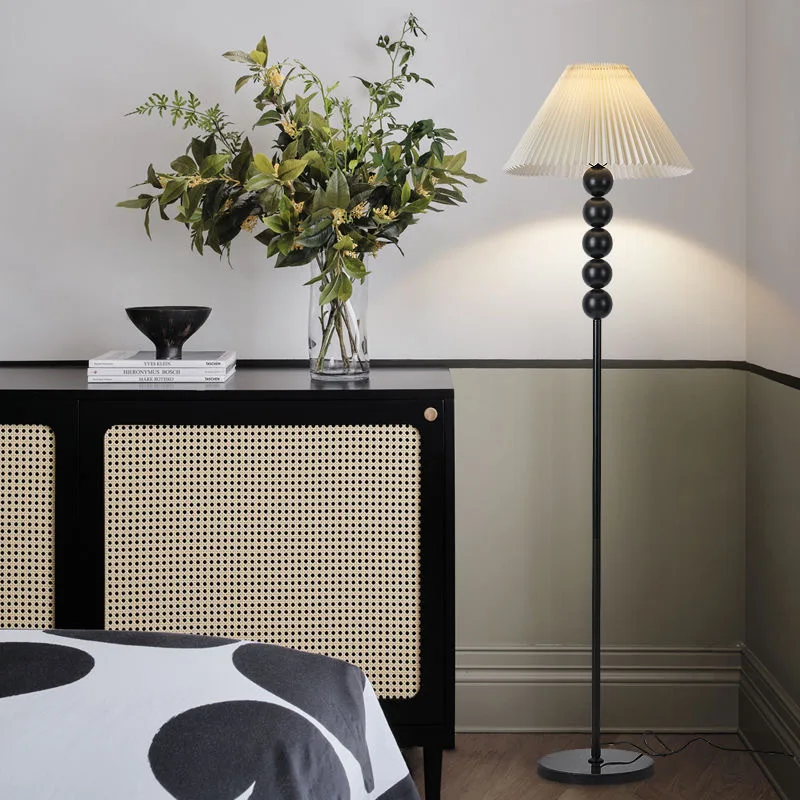 Retro Pleated Floor Lamp Living Room Bedroom Decoration Atmosphere Lamp Creative Simple Flower Floor Lights Sofa Bedside Lamp - view 5