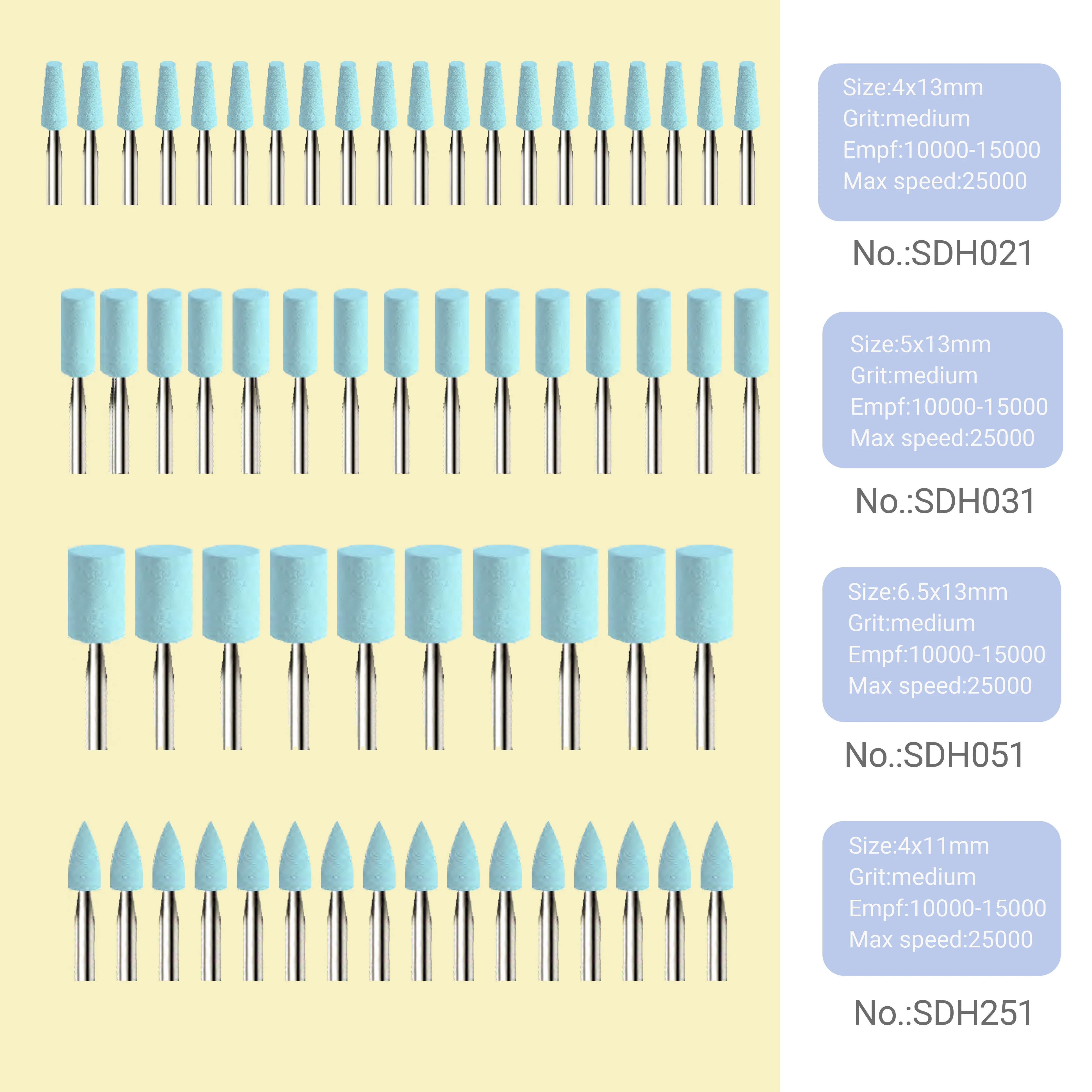 

Dental Ceramics Diamond Polisher Grinder Zirconia Porcelain Polish Emax Crowns Polisher 2.35mm Quick Polishing 1PC