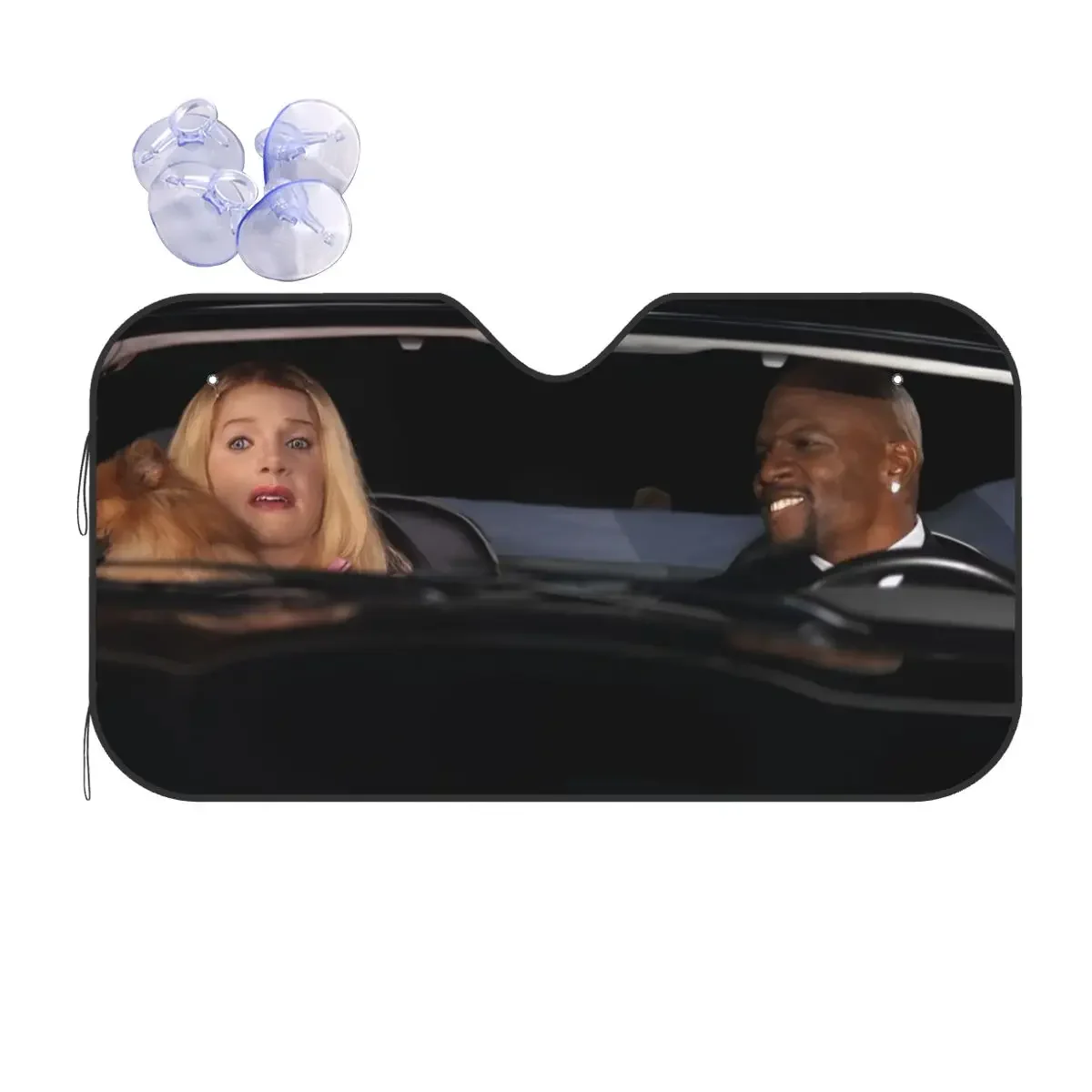 White Chicks Personality Sunshade Windscreen 76x140cm Thousand Miles Latrell Scene Foils Sunshade Visor Sunscreen Curtain