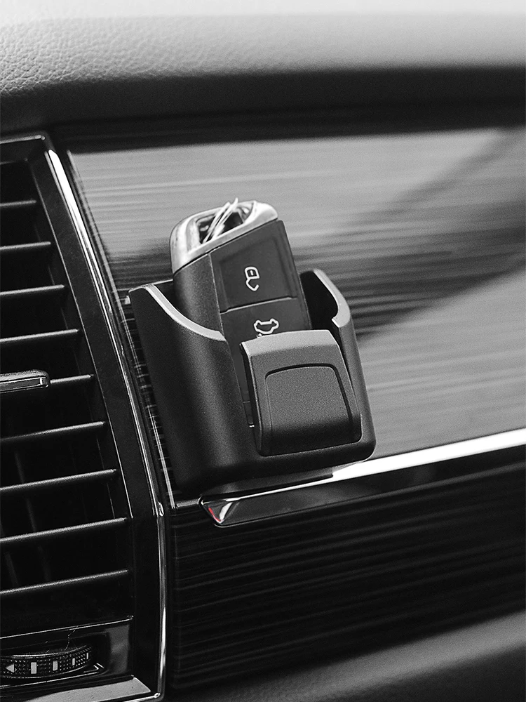 Clip de porte-clé de voiture, boîte de rangement intérieure de voiture, organisateur de tableau de bord, support adhésif, Style de mise à niveau pour porte-clé de carte, ajustement universel