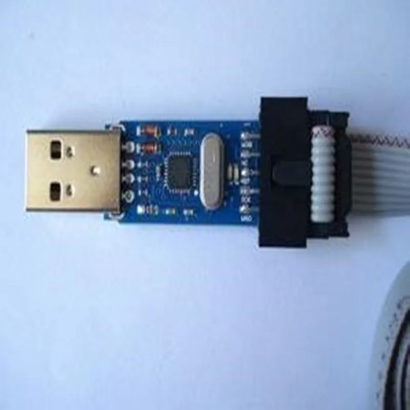 1PC Free Driver USBASP USBISP Module with Overcurrent Protection Red & Blue LED Lights No 64K Limit