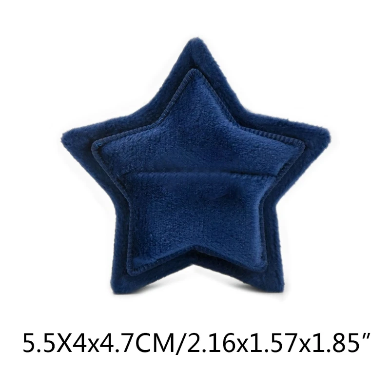 Flannel Luxury Star Ring Boxes Engagement Wedding Ring Display Box