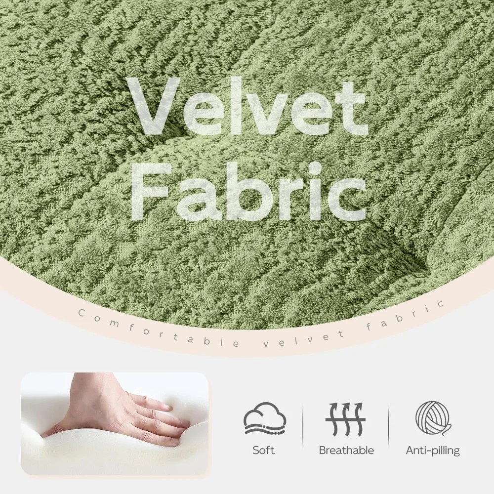 Bar Stools Set of 3, 26 inch Counter Height Bar Stools with Back,Wide Seat Fabric Modern Barstools for Kitchen Island with Metal