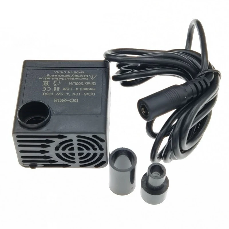 5w Water Pump Dc-808 Head 1.8 Meters Smart Home Appliance Pet Fish Tank Dc Brushless Micro Water Pump E2