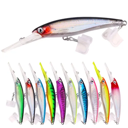 48g 73g 90g señuelo de Pesca de buceo profundo Minnow isca cebo artificial Wobblers Pesca carpa Lucio Walleye cebo de Pesca de mar original