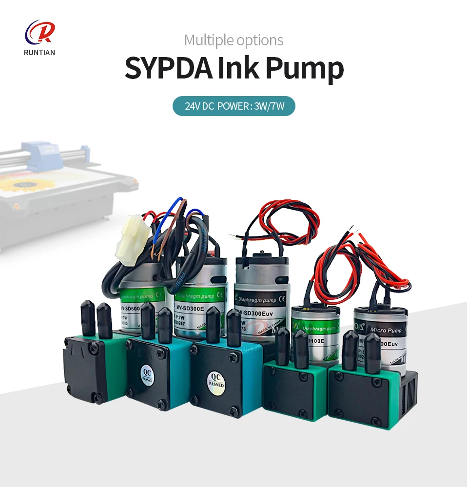 1 Stück Original SYPDA 3W 7W Tintenpumpe MV-SD100Euv MV-SD300Euv MV-SD600E MV-SD700E Mikro-Membranpumpe für Tintenstrahldrucker – Detail 2