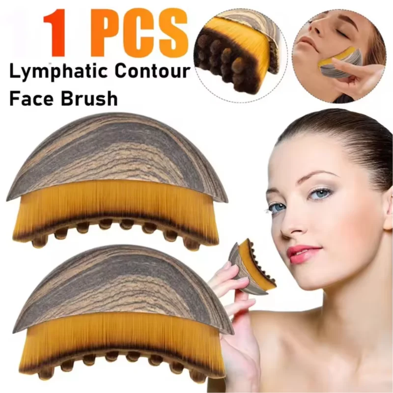 Lymphatic Contour Face Brush, Lymphatic Drainage Massager Facial Massager Face Chin Skin Sculpting Tool for Face,Ergonomically