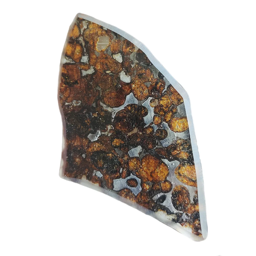 

21.2g SERICHO Pallasite Olive Meteorite Slices Natural Meteorite Material Olive Meteorite Specimens - From Kenya - QA264