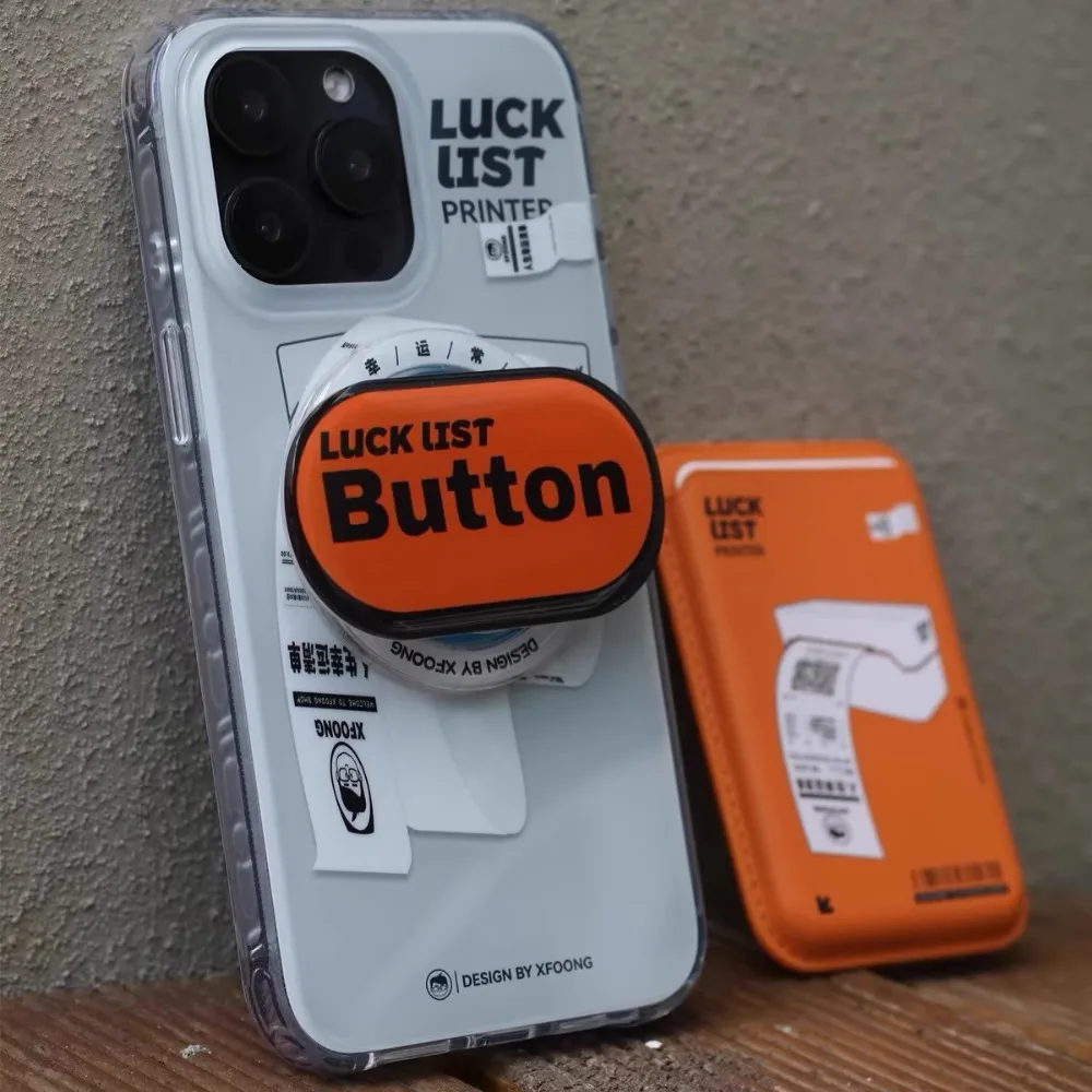 

Creative Lucky Button Phone Holder for Magsafe Magnetic Airbag Stand for Iphone 17 Samsung S26 Grip Tok Griptok Folding Bracket