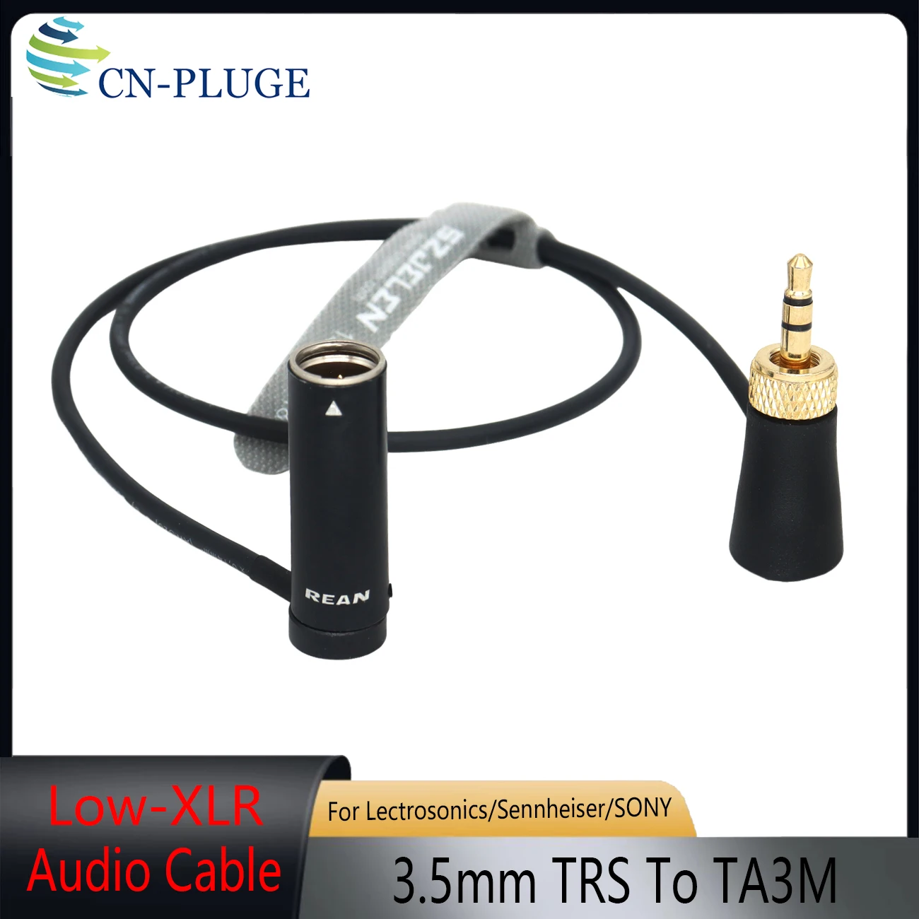 Professional Lock 3.5mm TRS to Low Profile TA3M Mini XLR Male Cable Mic Cord for BMPCC FX3 FX6 Wireless Lavalier Mic