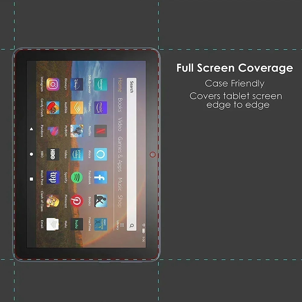 3Pcs HD Anti Scratch Tempered Glass Screen Protector For Amazon Kindle Fire HD 8 2020 2022 New Tablet Screen Protector
