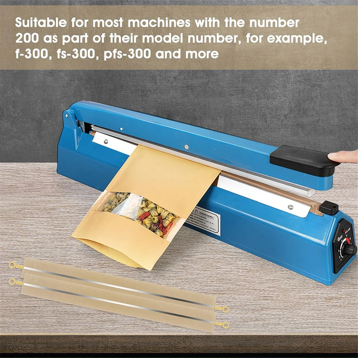 10 ชิ้น Impulse Sealer เปลี่ยนชิ้นส่วน 12 นิ้วความร้อนซีลแถบเปลี่ยนองค์ประกอบ Grip Impulse Sealer องค์ประกอบความร้อน - LITE