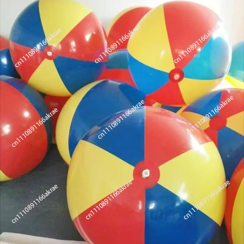 Outdoor PVC inflatable beach ball, water toy three-color ball, children's water play inflatable ball