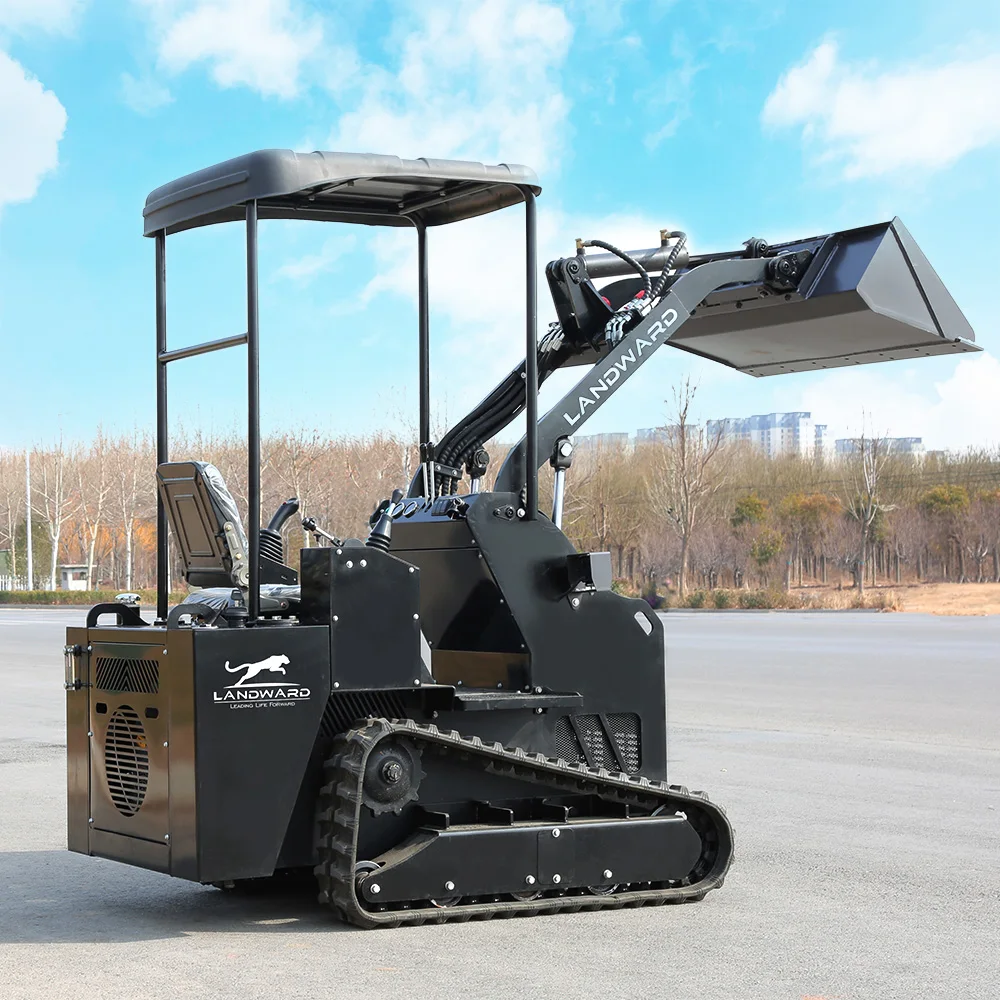 New ST490R Wheel/Track Loader Mini Skid Steer Loader Ride-On Loader 1 Ton Mini Skid Steer Loader Farm CE EPA Track Loader Custom