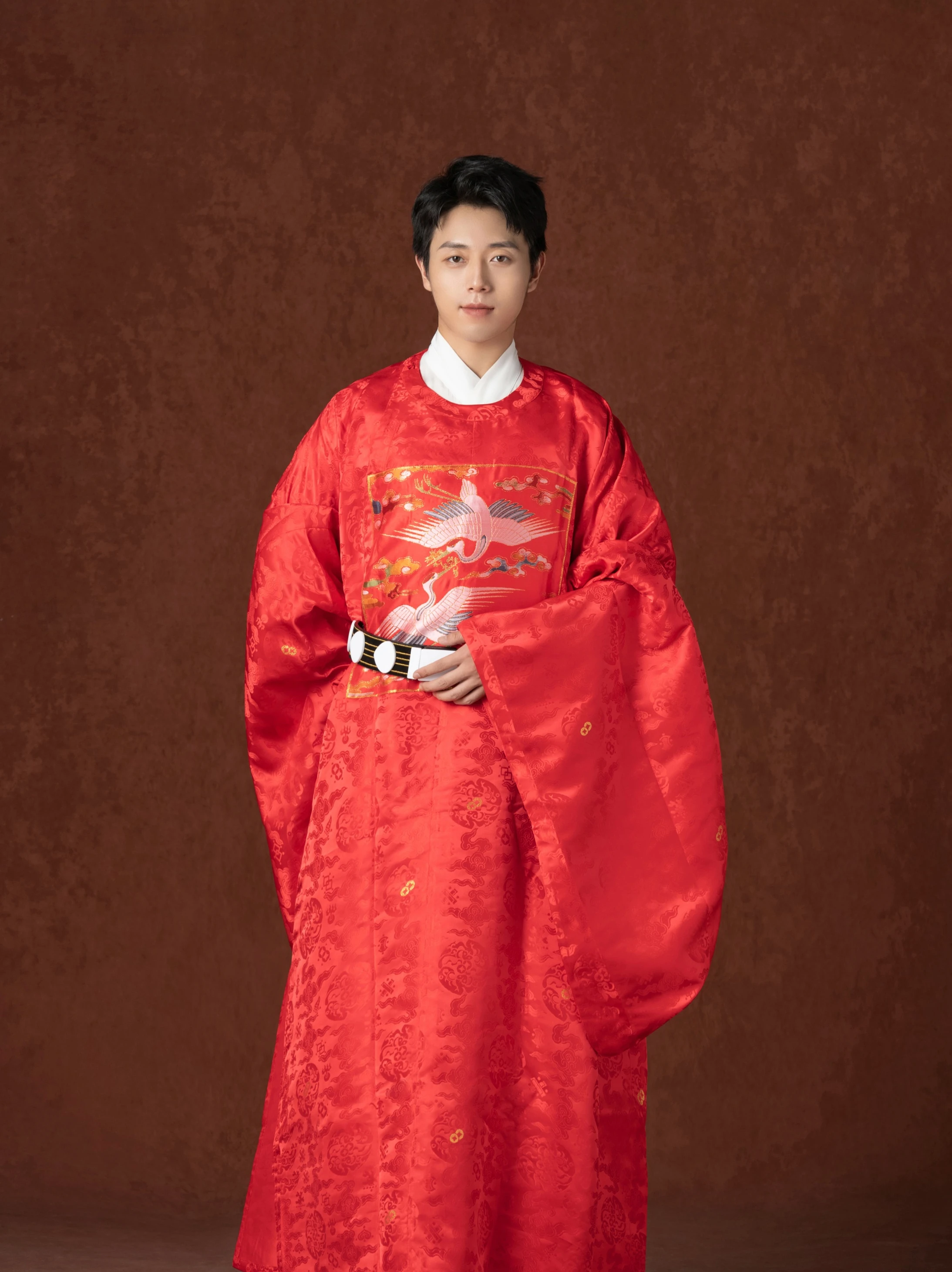 

Шелковая парчовая роба Nanan Flavor Double Crane в стиле династии Мин для свадеб и церемоний, для чиновников