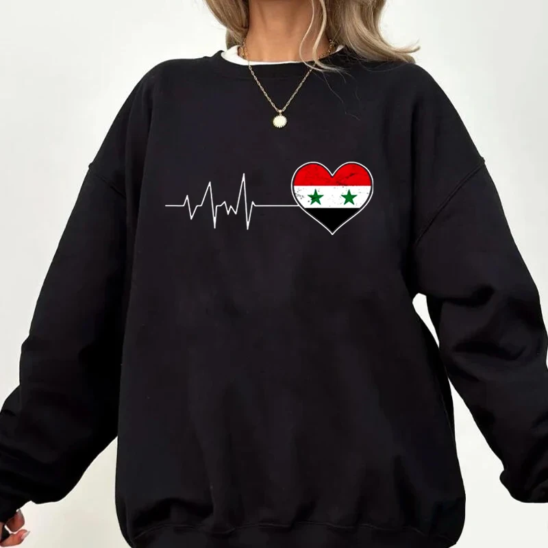 Syrian Freedom Flag Oversized Sweatshirt, Middle East, Peaceful Revolution Top, Unisex, Damascus, Political Awareness,Streetwear