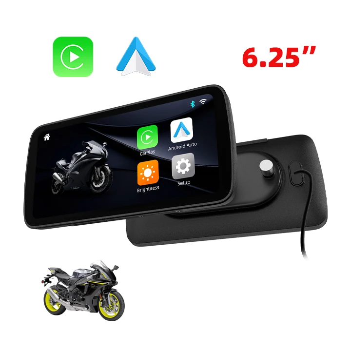 

6.25 inch Motorcycle Carplay Motorcycle Android Auto GPS Motorcycle Carplay Android Auto Moto Navigation GPS