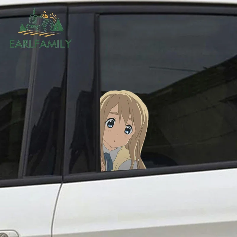 EARLFAMILY 13cm x 7.9cm for K-on Peek RV Car Stickers Motorcycle Decal Vinyl Car Wrap Funny Windshield Laptop Waterproof Decor