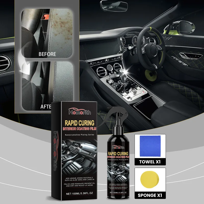 

Car Interior Renovation Agent Multi Functional Cleaning Stain Removal Maintenanc Coating Enhances Shine Daily Car Interior Care