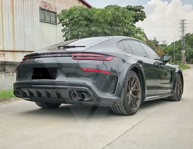 Tech Style Half Carbon Fiber Style Wide Body Kits For Porsche Panamera 971