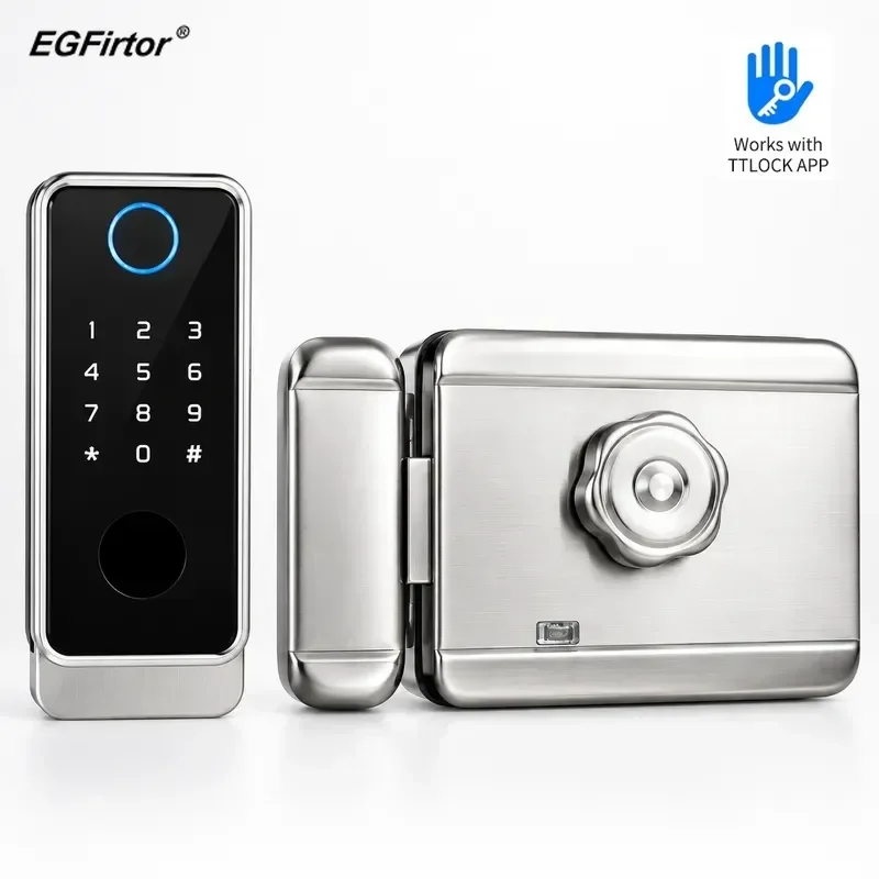 Fully Automatic Stainless Steel Outdoor Waterproof Smart Lock Wireless TTLock Bluetooth Password Card Fingerprint Door Lock