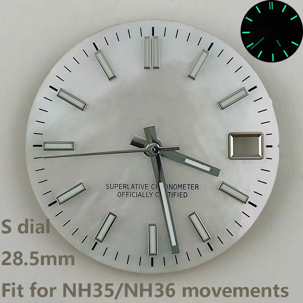 new pattern 28.5mm NH35/NH36 watch dial S dial suitable for NH35/NH36 movements watch accessories repair tool