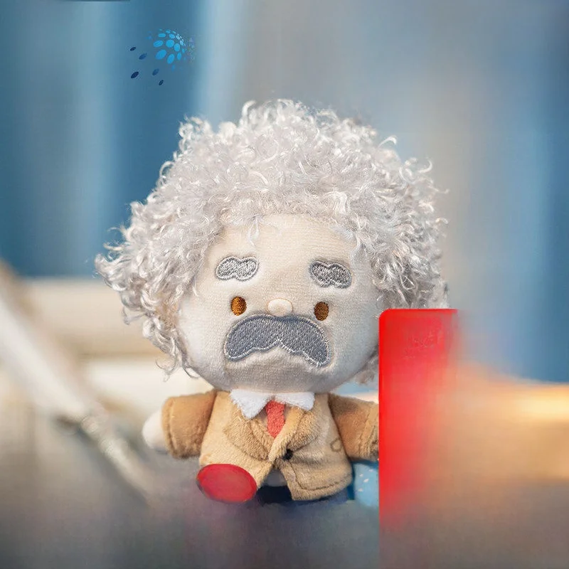 Chaveiro de Pelúcia Macia Einstein: Brinquedo Cidade do Céu do Gato do Museu da Ciência de Xangai para Jovens de Todas as Idades