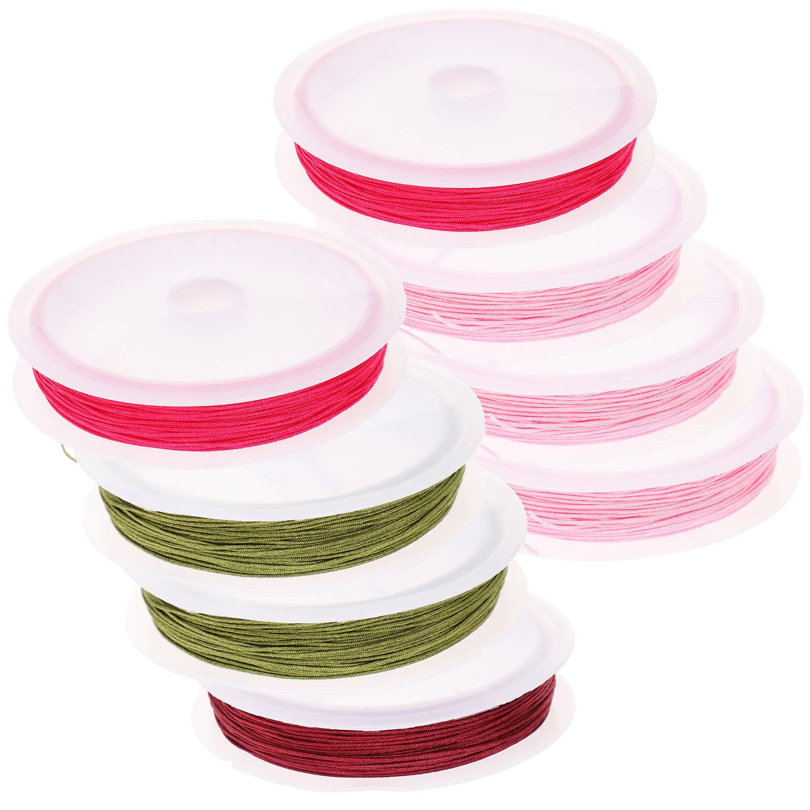 

8pcs Colored Chinlon Thread 0.4Mm Flexible Beading String For Jewelry Making Craft Diy Necklace Earring Accessories Random