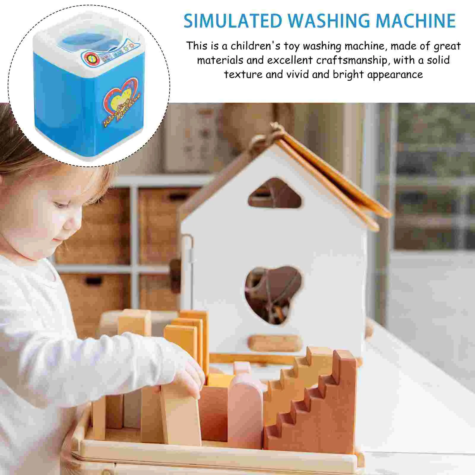 Simulazione Lavatrice Elettrodomestici per bambini Giocattolo educativo Giocattoli per bucato per bambini Puzzle Casa da gioco Prop Abs Divertente