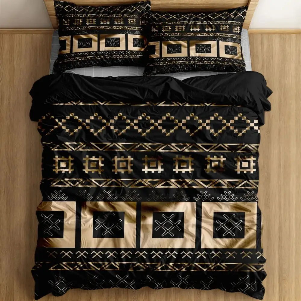 20250311B0 Latvian Traditional Pagan Symbols of Luck Duvet Cover Set King Queen Double Full Twin Single Size Bed Linen Set