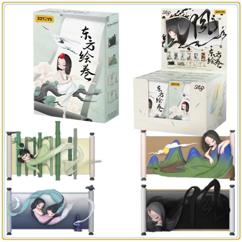 

Оригинальная серия 52TOYS Sleep Chinese Scrolls, 15 см, слепая коробка, игрушки, милая экшн-фигурка аниме, Kawaii Mystery Box, модель, подарки