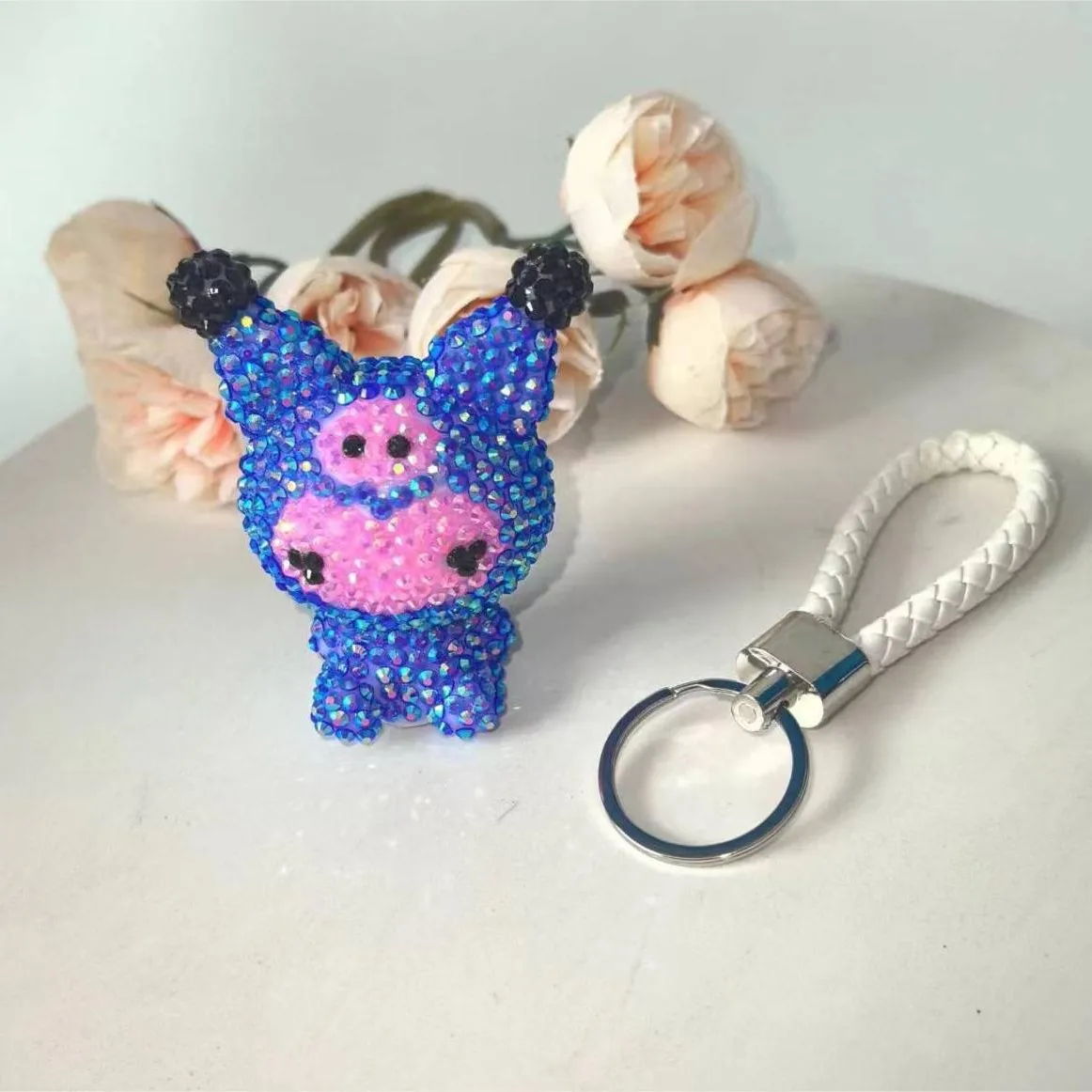 

Sanrio DIY Diamond Painting Hello Kitty Keychain Cute Cartoon Bag Pendant, Handmade Craft Kit for Kids, Birthday Gift