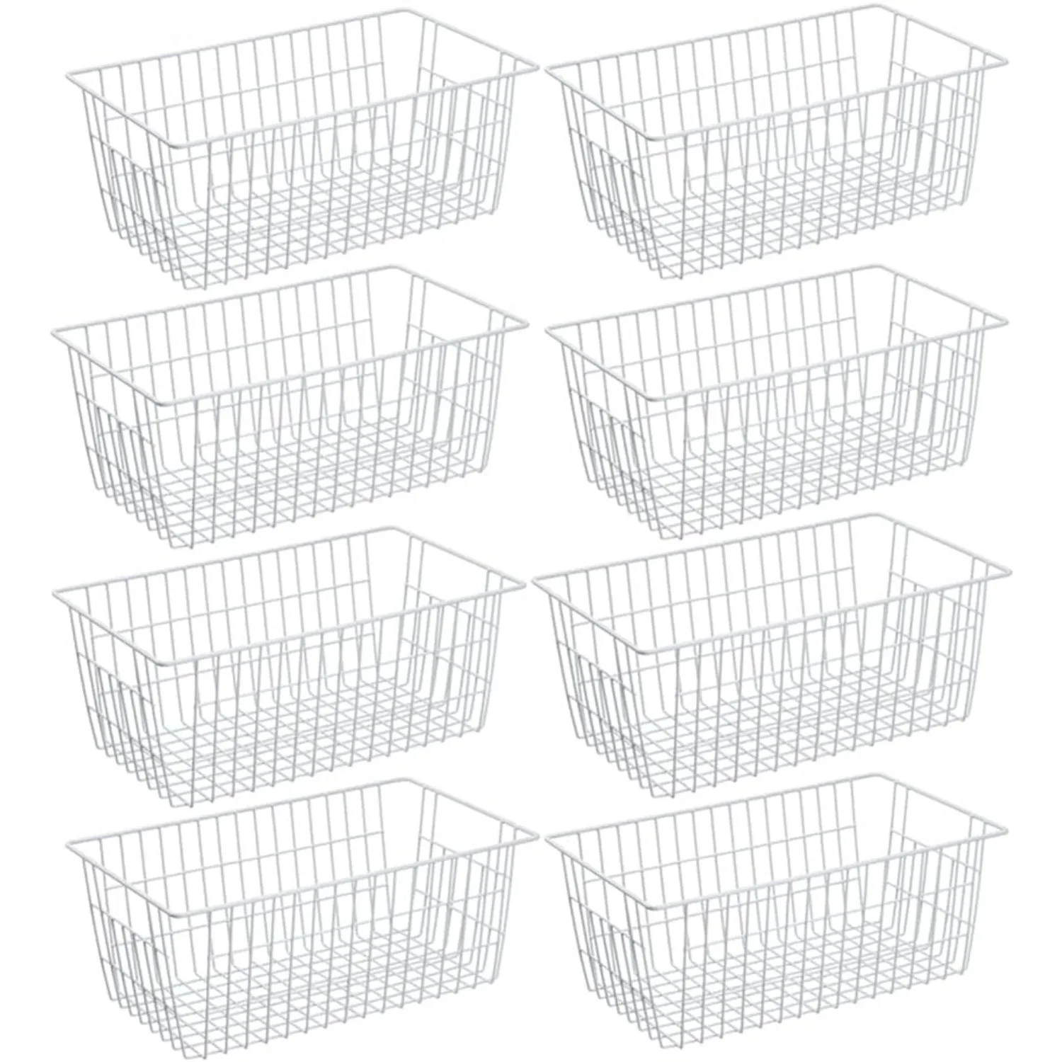 Storage Baskets Organizer Storage Bins Large Organizer Bins for Kitchen Organization Storage-Set of 8